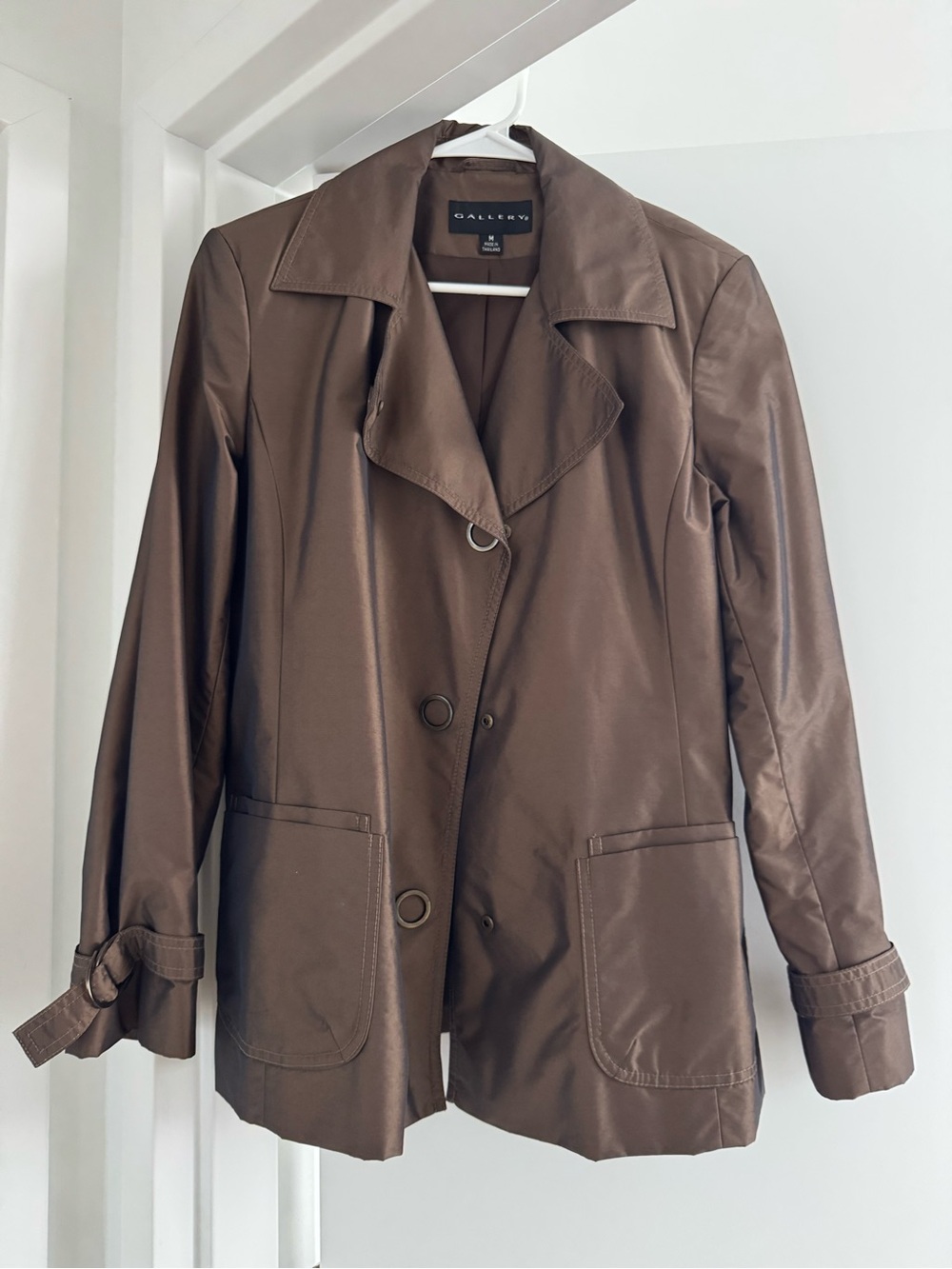 Vintage Brown Trench Coat, size medium